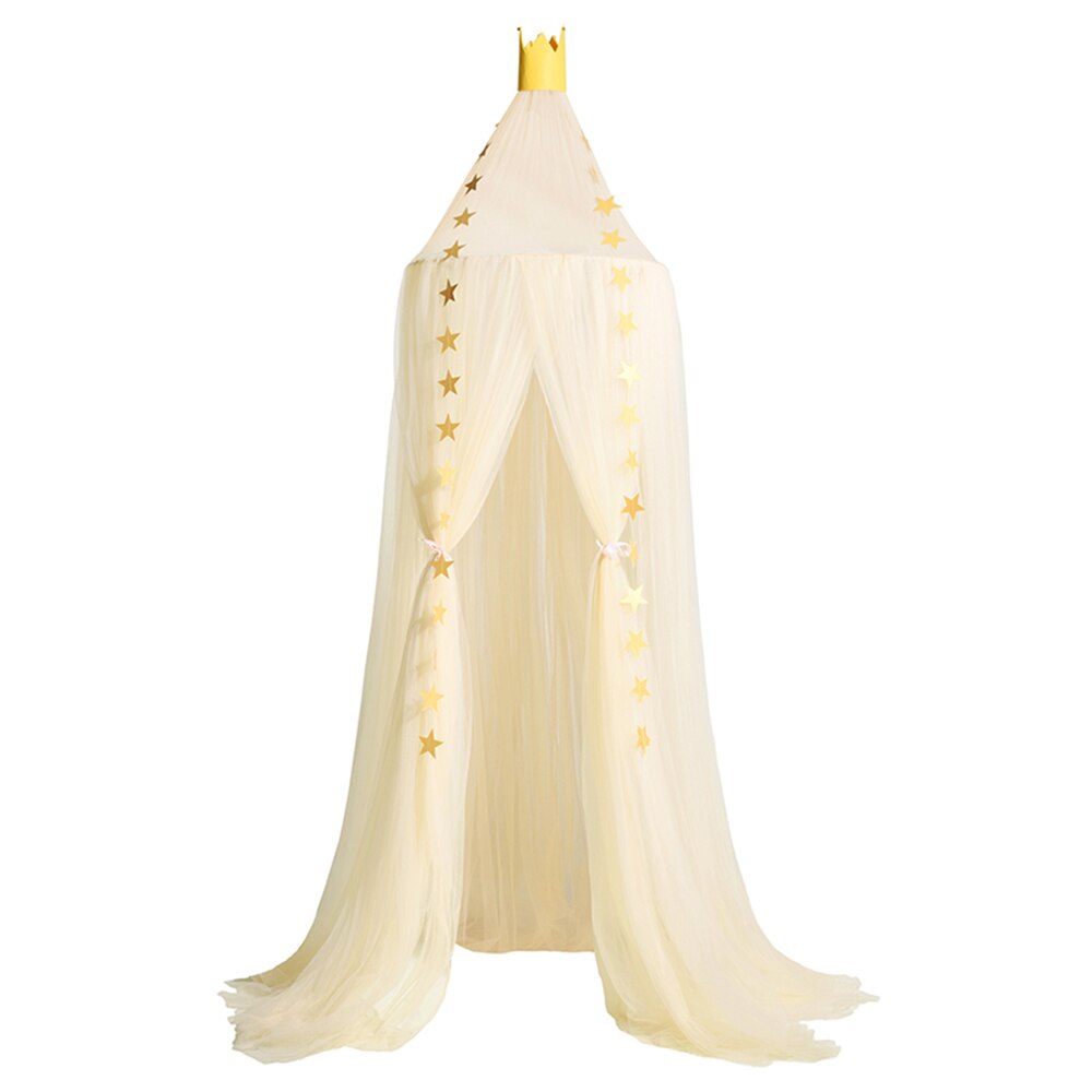 Ciel de lit bébé jaune