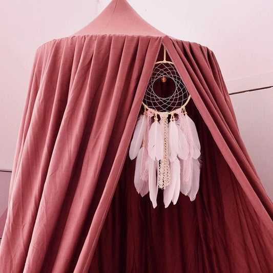 ciel de lit couleur terracotta