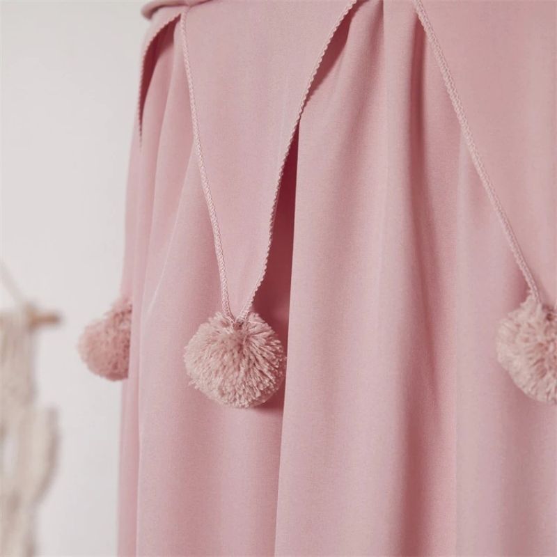 Ciel de lit bébé vieux rose