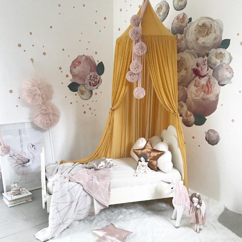 ciel de lit bébé moutarde