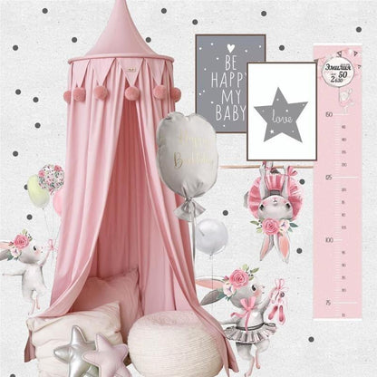ciel de lit bébé rose