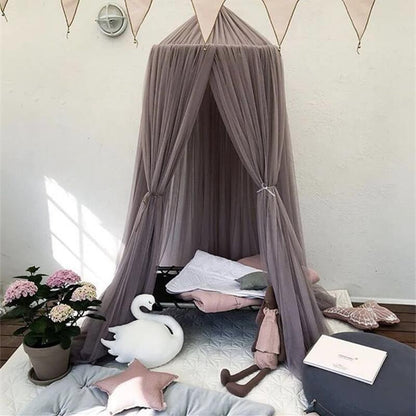 Ciel de lit bébé taupe