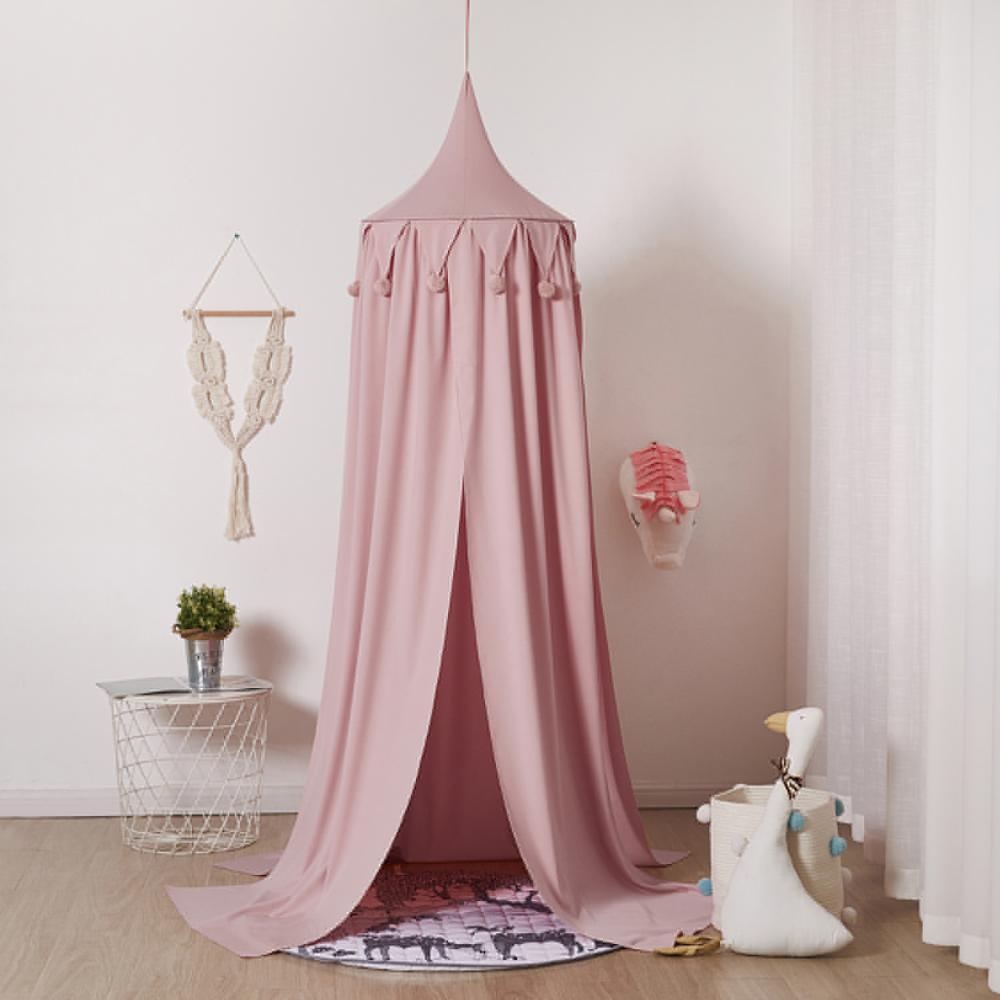 Ciel de lit bébé vieux rose