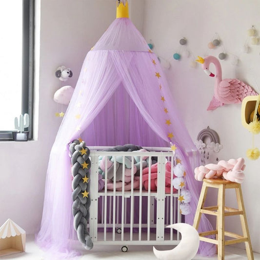 ciel de lit bébé violet