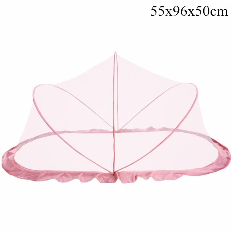 moustiquaire lit bébé pliable rose