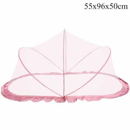 moustiquaire lit bébé pliable rose