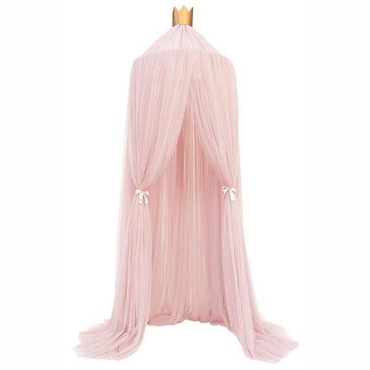Ciel de lit bébé rose poudré